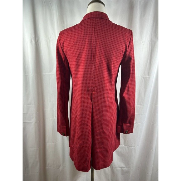 Cabi Celebration Jacket Coat Red Houndstooth Ruffle Size S Small - Picture 5 of 10